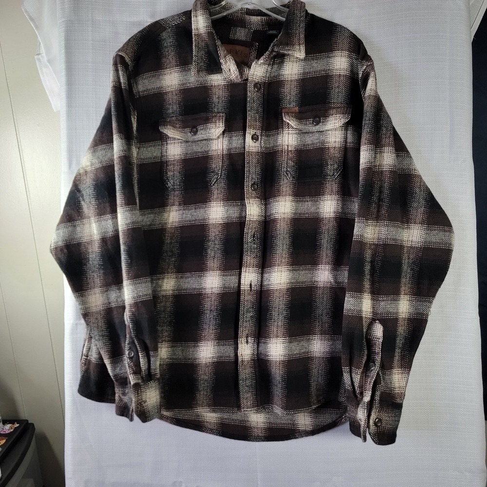 Orvis Heavyweight Plaid Flannel Button down Shirt Men's size L